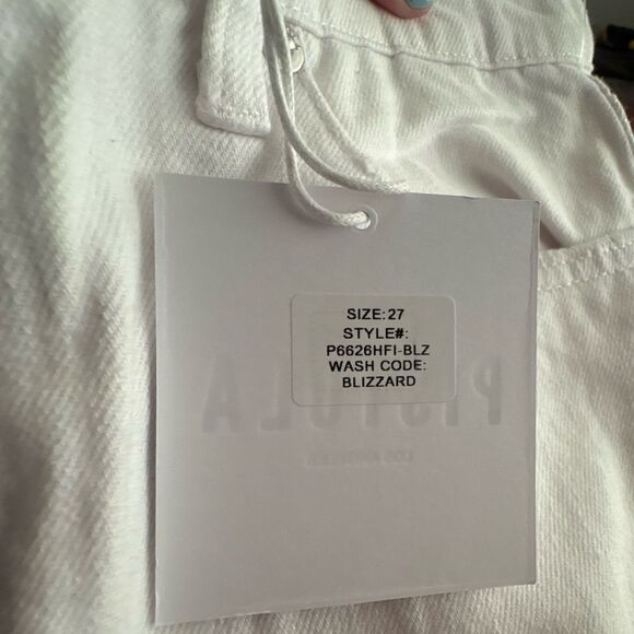 PISTOLA Presley High Rise Relaxed Roller White Jeans Blizzard New With Tags 27 - Picture 7 of 7